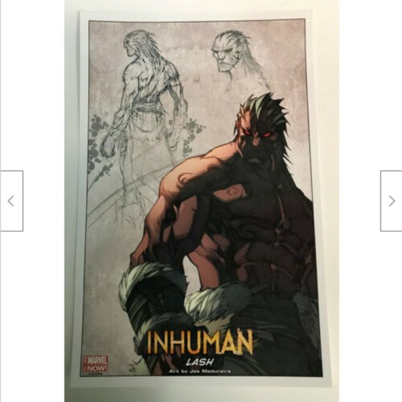 Marvel Inhumans Lithograph Full Set of 5 Reader Medusa Lash Inferno Madureira - Picture 5 of 6
